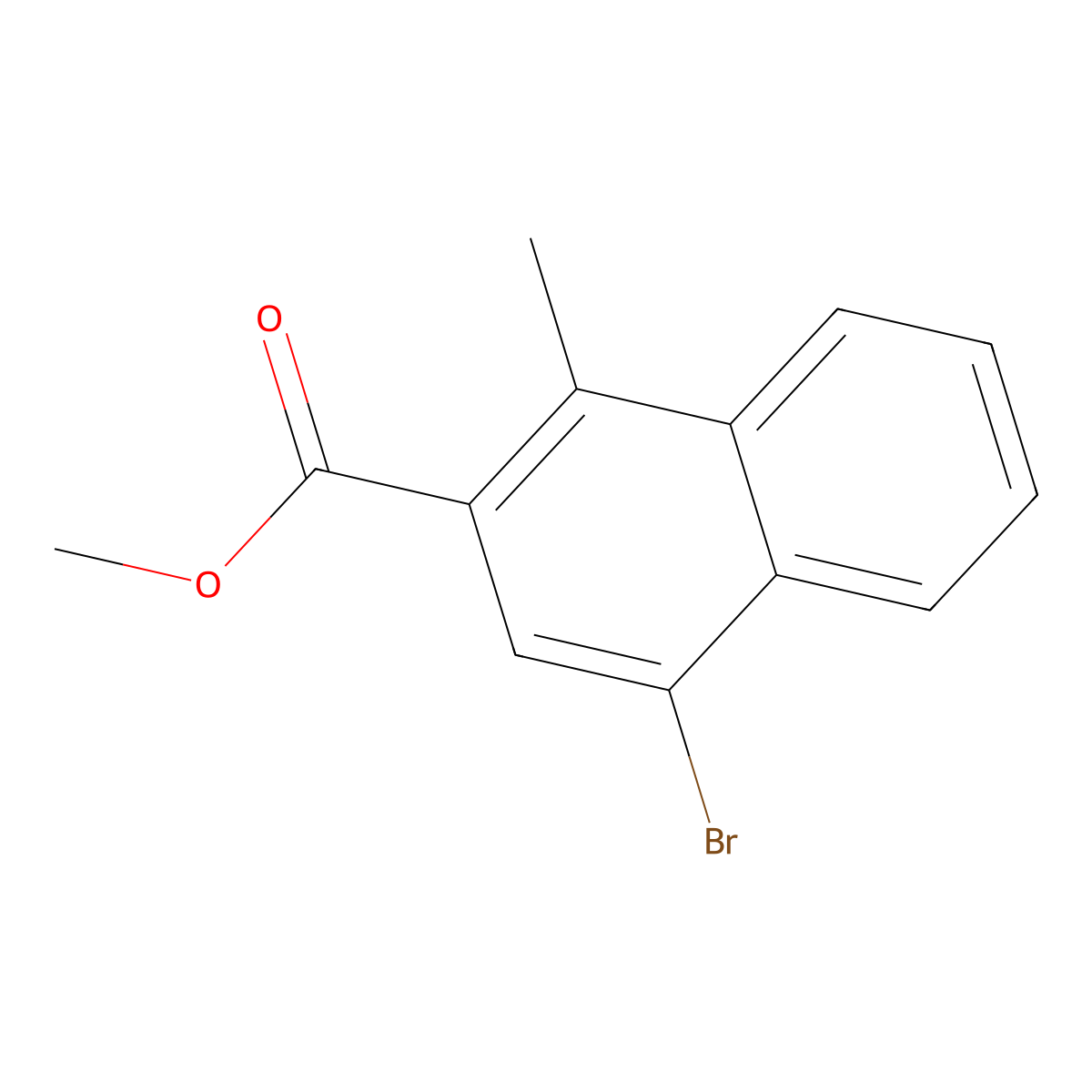 Methyl 4-bromo-1-methyl-2-naphthoate molecular structure, CAS 1354035-48-5