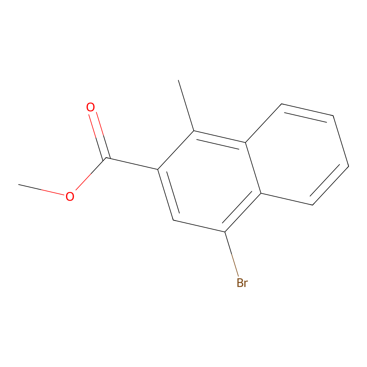 Methyl 4-bromo-1-methyl-2-naphthoate molecular structure, CAS 1354035-48-5