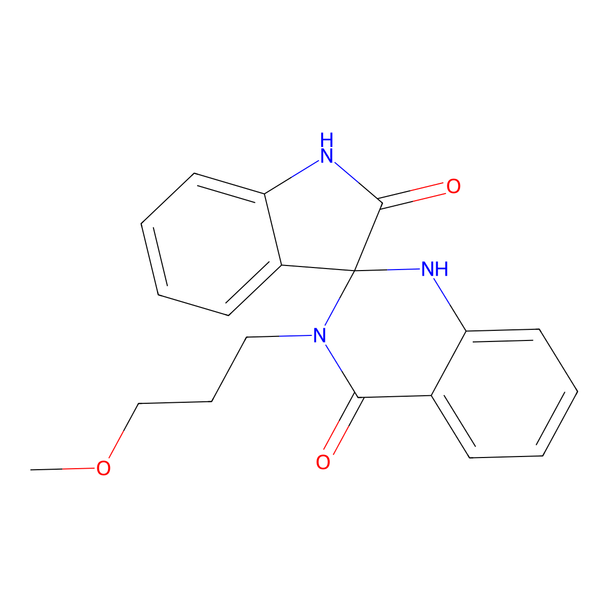3'-(3-methoxypropyl)-1'H-spiro[indole-3,2'-quinazoline]-2,4'(1H,3'H)-dione molecular structure, CAS 1354063-91-4