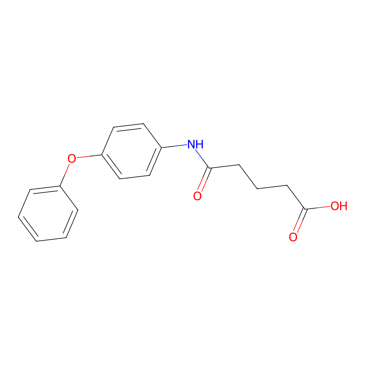 N-(4-Phenoxyphenyl)glutaramic acid molecular structure, CAS 135407-40-8