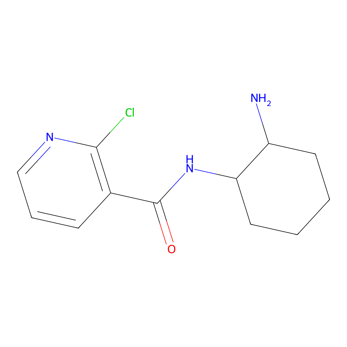 N-(2-aminocyclohexyl)-2-chloropyridine-3-carboxamide molecular structure, CAS 1354087-09-4