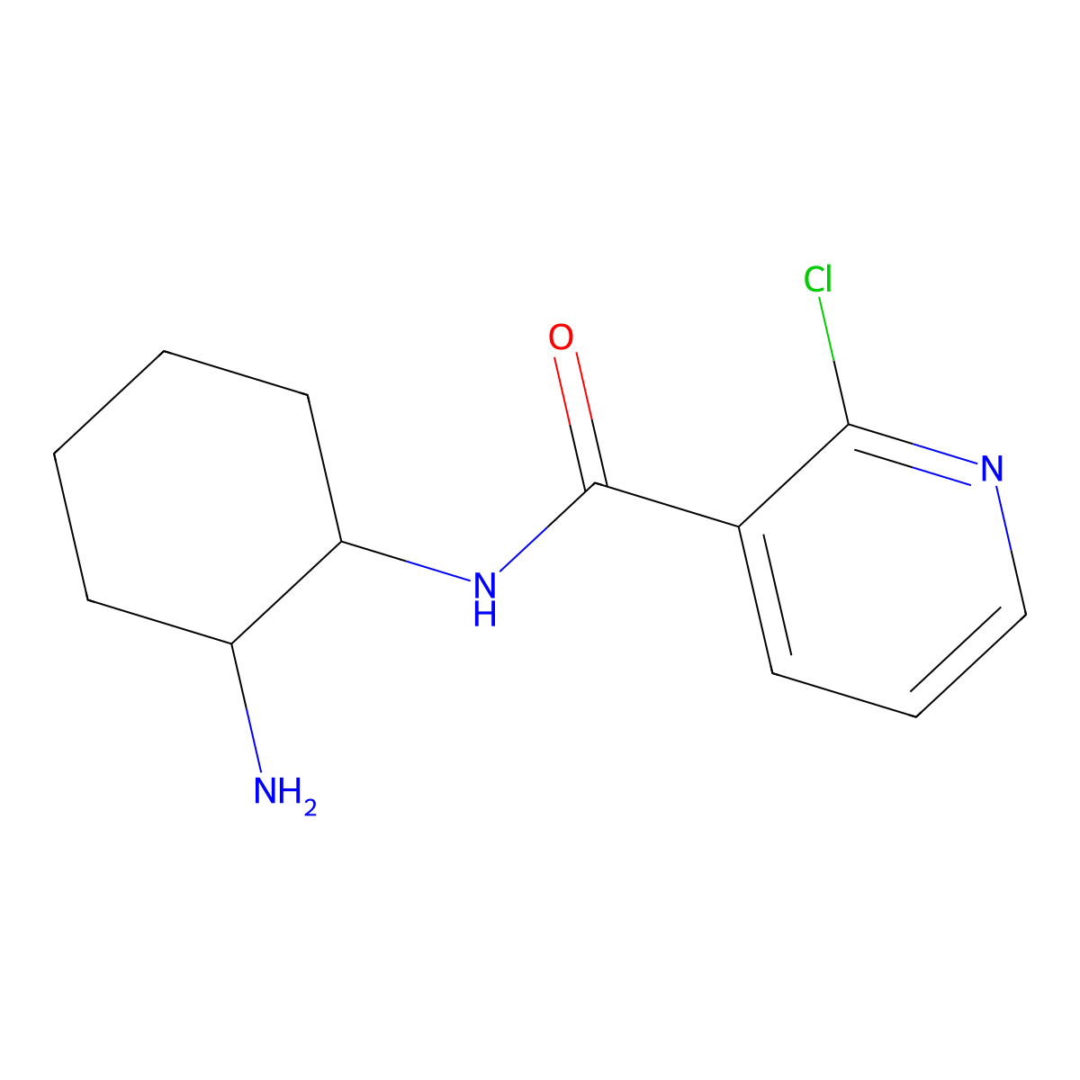 N-(2-aminocyclohexyl)-2-chloropyridine-3-carboxamide molecular structure, CAS 1354087-09-4