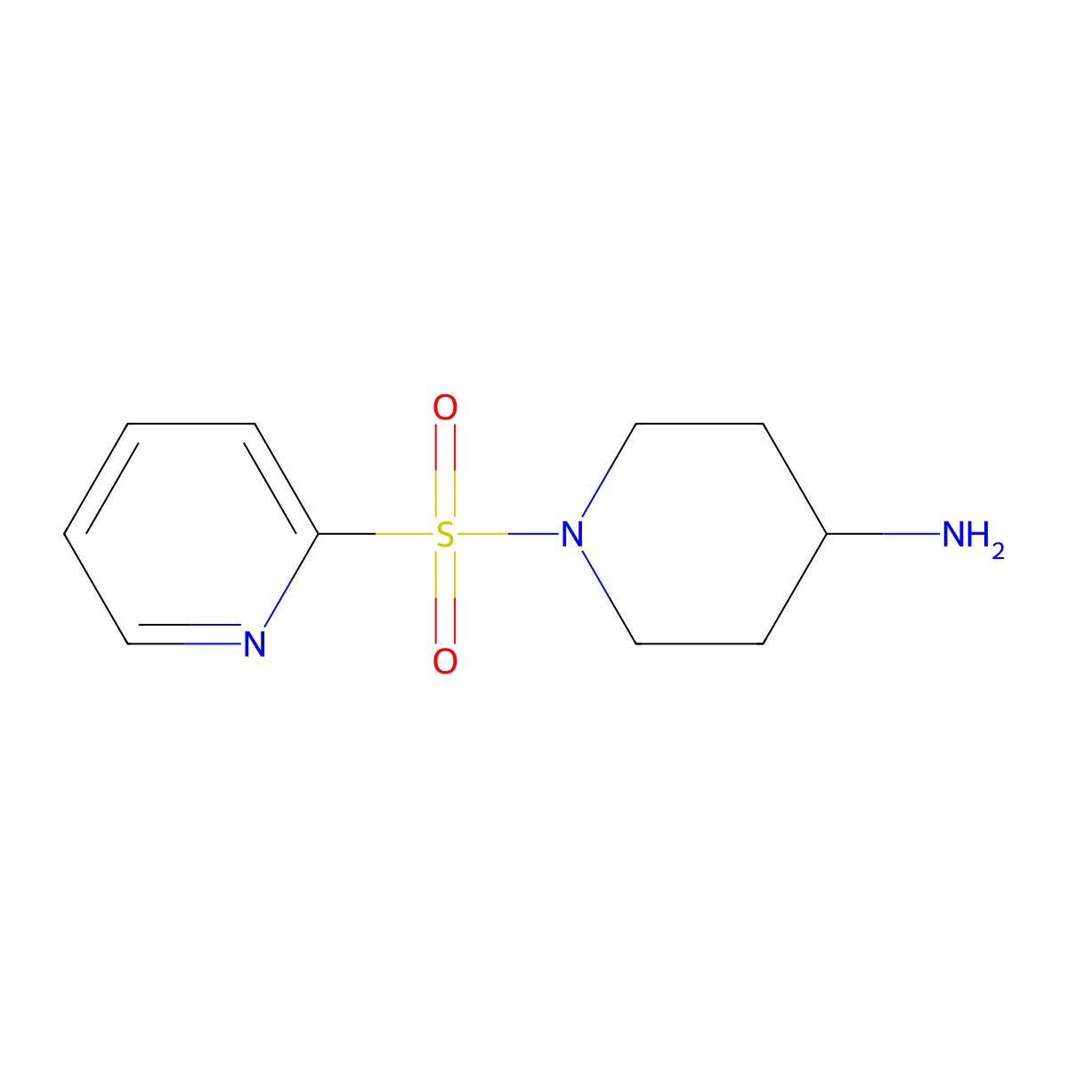 1-(2-Pyridinylsulfonyl)-4-piperidinamine molecular structure, CAS 1354087-51-6