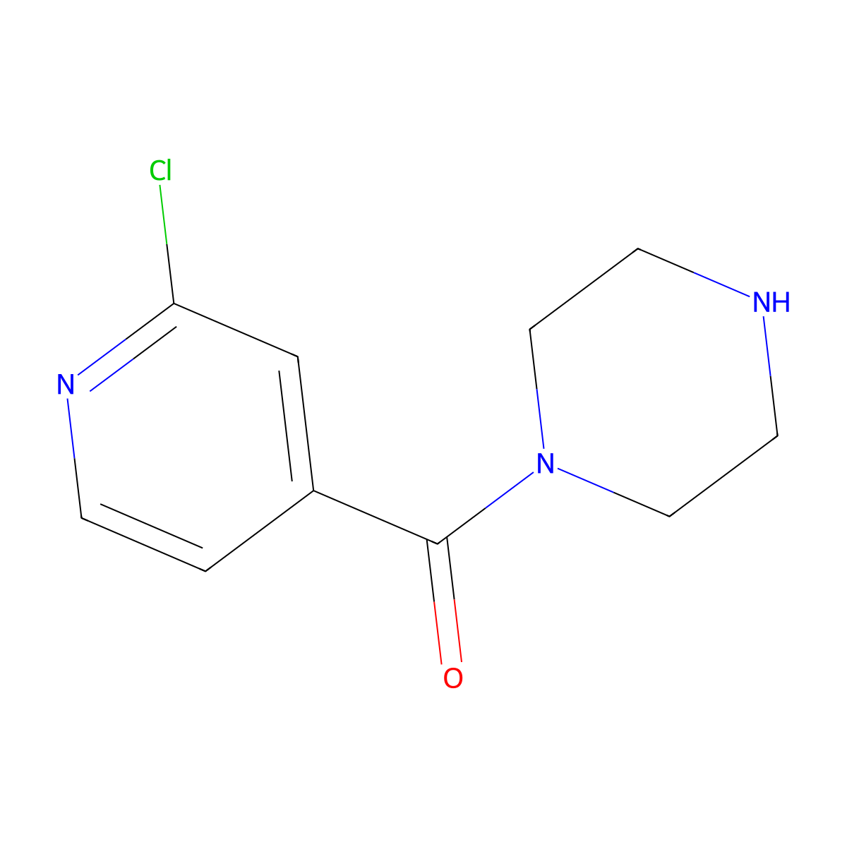 1-(2-Chloropyridine-4-carbonyl)piperazine molecular structure, CAS 1354087-52-7