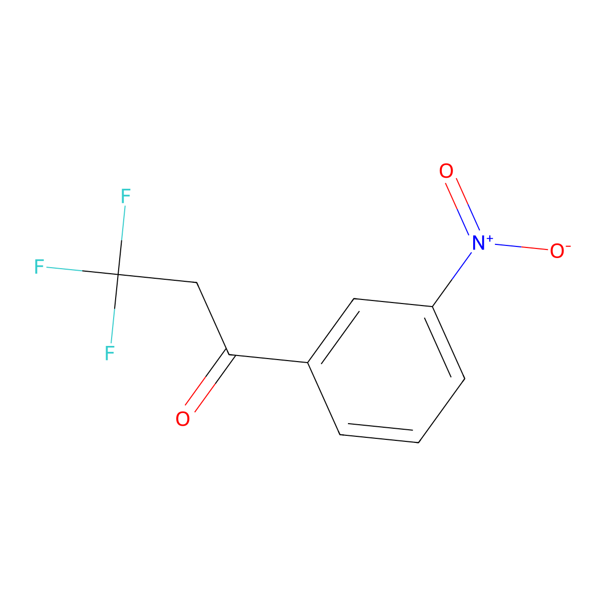 3,3,3-Trifluoro-1-(3-nitrophenyl)-1-propanone molecular structure, CAS 13541-06-5