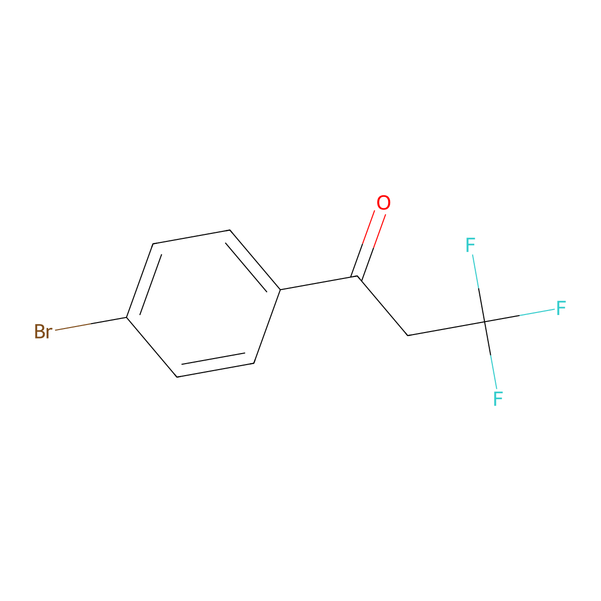 1-(4-Bromophenyl)-3,3,3-trifluoropropan-1-one molecular structure, CAS 13541-18-9