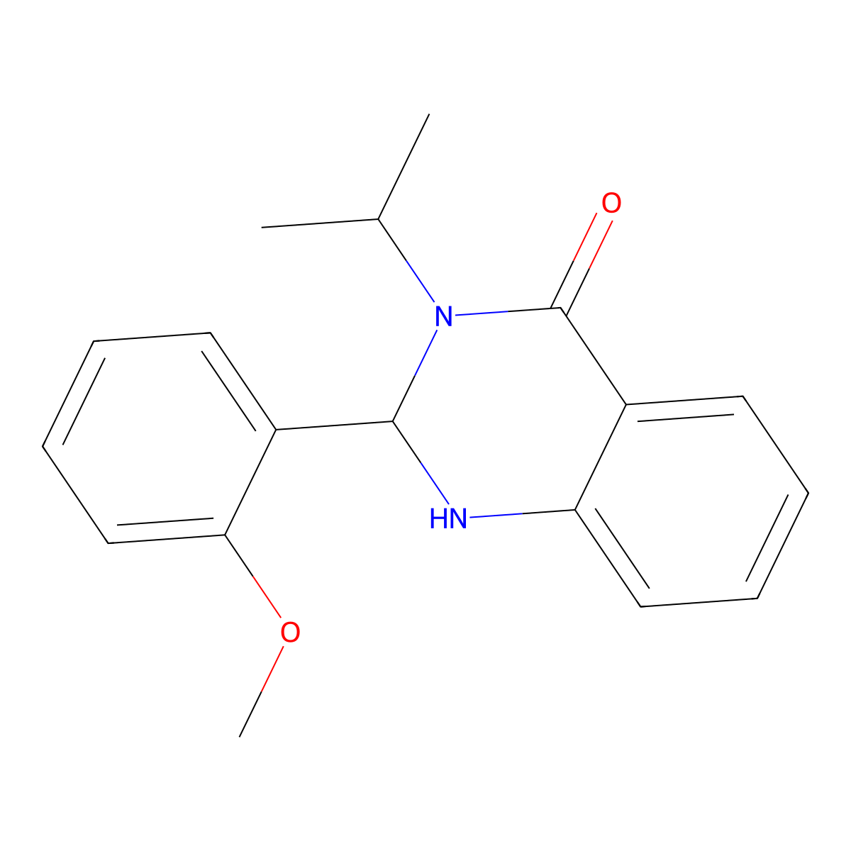 2-(2-methoxyphenyl)-3-(propan-2-yl)-2,3-dihydroquinazolin-4(1H)-one molecular structure, CAS 1354103-02-8