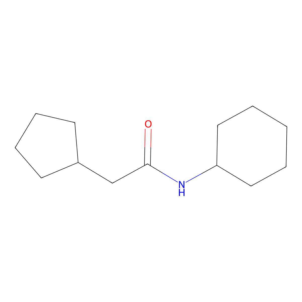 N-cyclohexyl-2-cyclopentylacetamide molecular structure, CAS 1354120-30-1