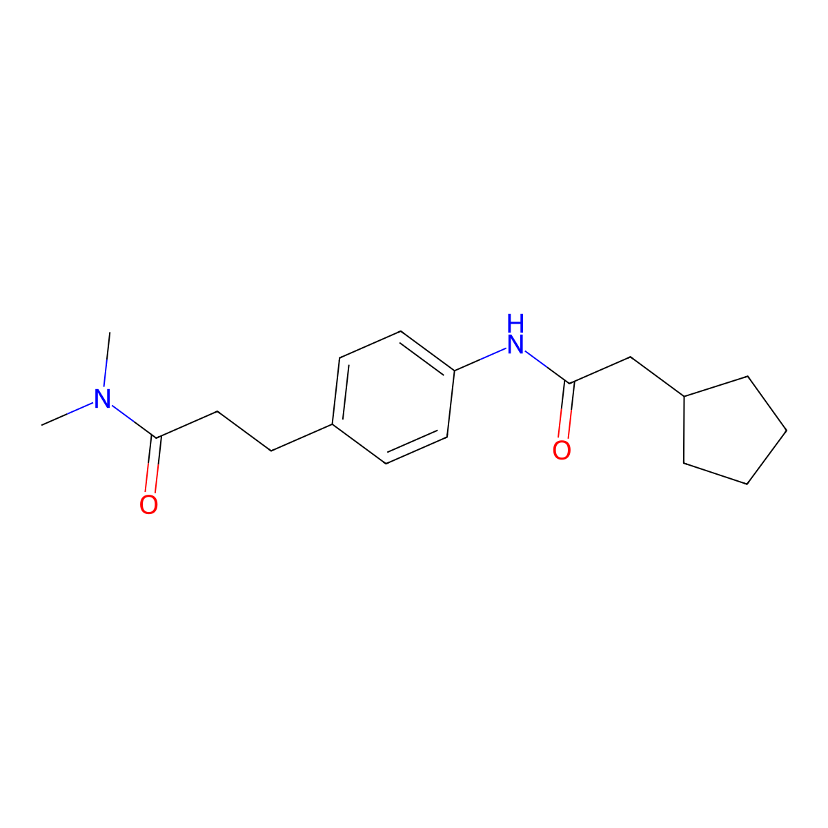 3-{4-[(cyclopentylacetyl)amino]phenyl}-N,N-dimethylpropanamide molecular structure, CAS 1354123-51-5