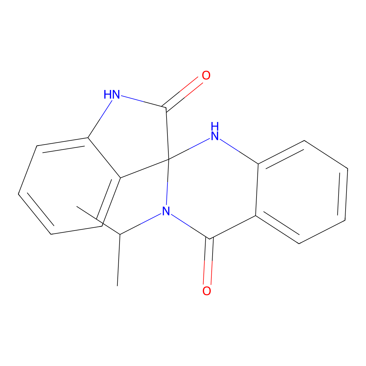 3'-propan-2-ylspiro[1H-indole-3,2'-1H-quinazoline]-2,4'-dione molecular structure, CAS 1354125-06-6