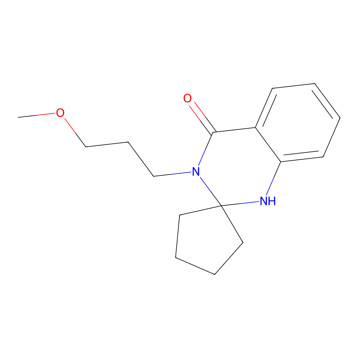 3'-(3-methoxypropyl)-1'H-spiro[cyclopentane-1,2'-quinazolin]-4'(3'H)-one molecular structure, CAS 1354130-46-3