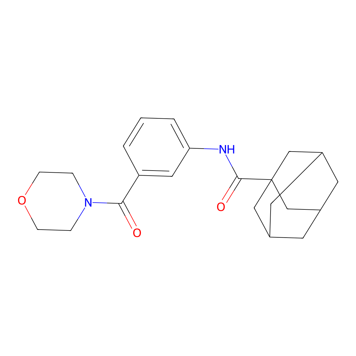 N-[3-(morpholine-4-carbonyl)phenyl]adamantane-1-carboxamide molecular structure, CAS 1354132-55-0