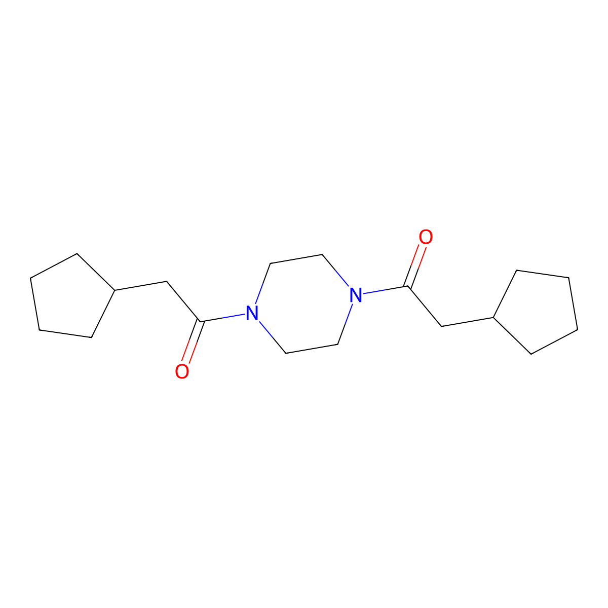 1,1'-Piperazine-1,4-diylbis(2-cyclopentylethanone) molecular structure, CAS 1354134-04-5