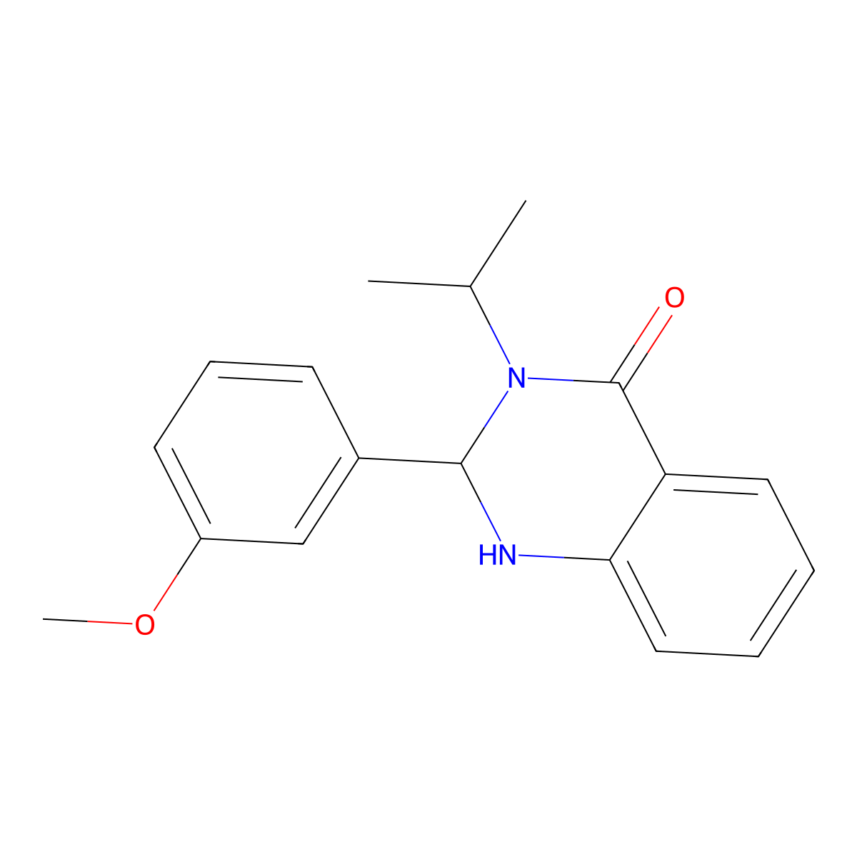 2-(3-methoxyphenyl)-3-(propan-2-yl)-2,3-dihydroquinazolin-4(1H)-one molecular structure, CAS 1354158-01-2