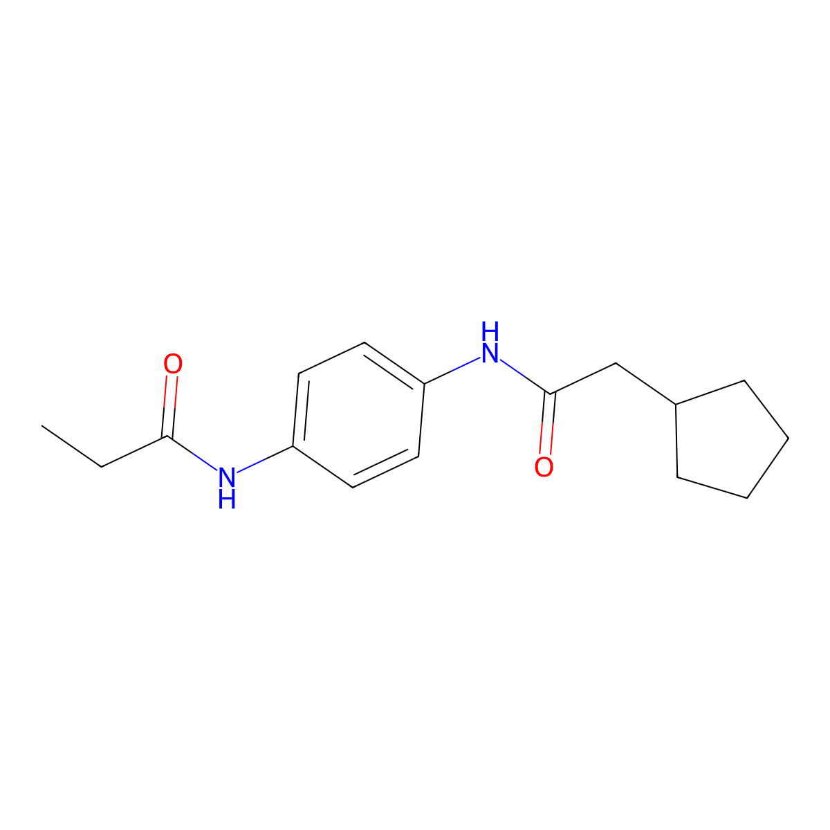N-{4-[(cyclopentylacetyl)amino]phenyl}propanamide molecular structure, CAS 1354167-17-1