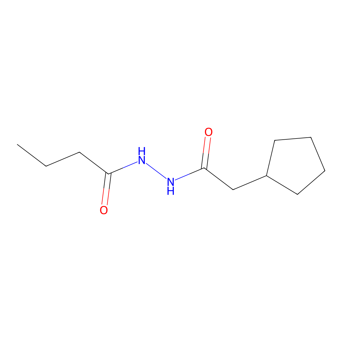 N'-(2-cyclopentylacetyl)butanehydrazide molecular structure, CAS 1354172-17-0