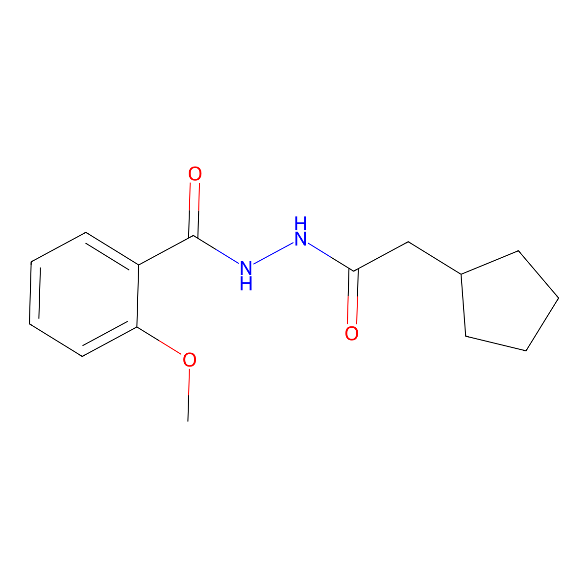 N'-(cyclopentylacetyl)-2-methoxybenzohydrazide molecular structure, CAS 1354173-00-4