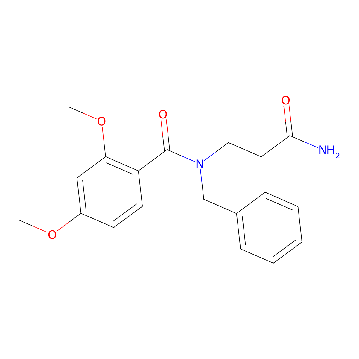 N-(3-amino-3-oxopropyl)-N-benzyl-2,4-dimethoxybenzamide molecular structure, CAS 1354175-49-7