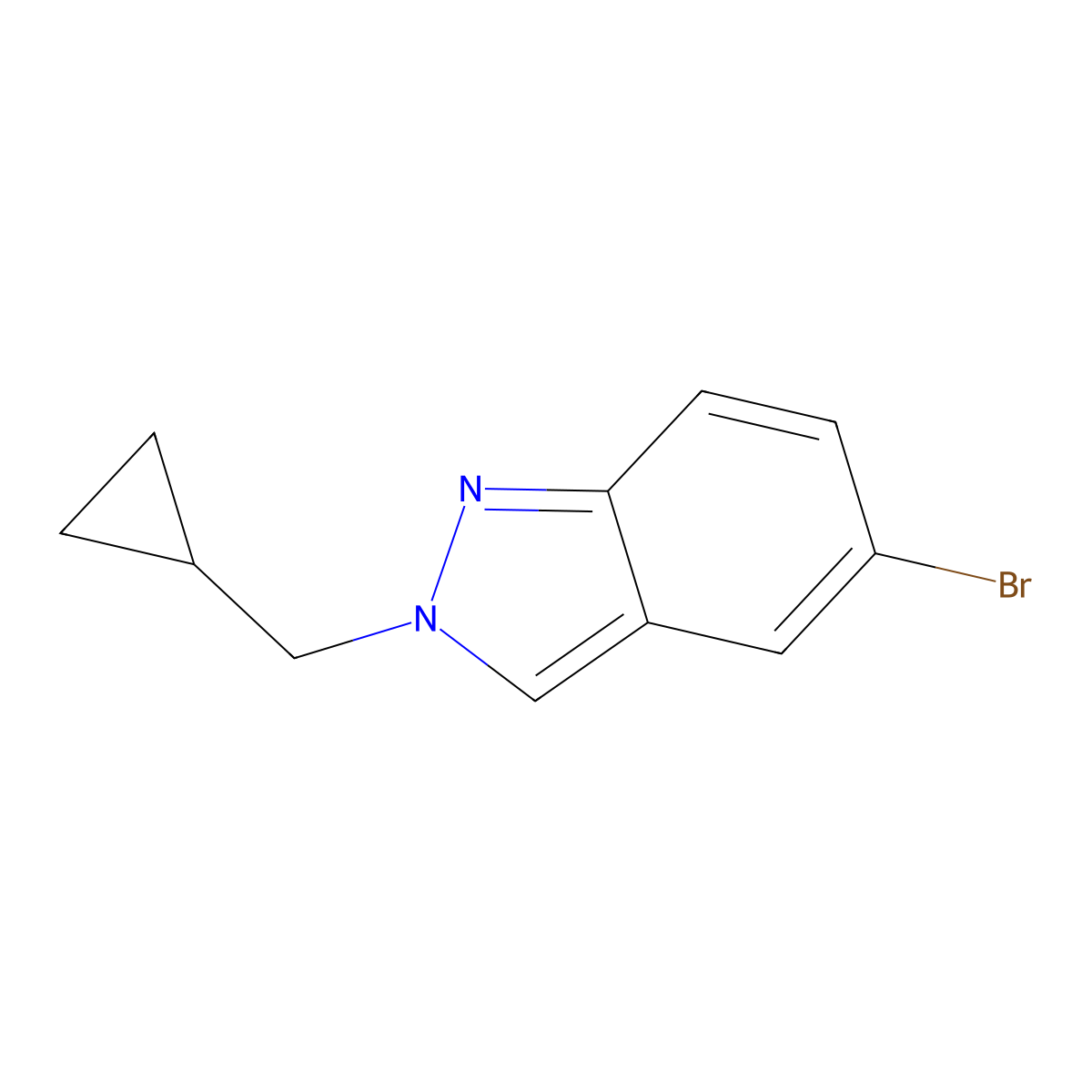 5-Bromo-2-(cyclopropylmethyl)-2H-indazole molecular structure, CAS 1354220-30-6