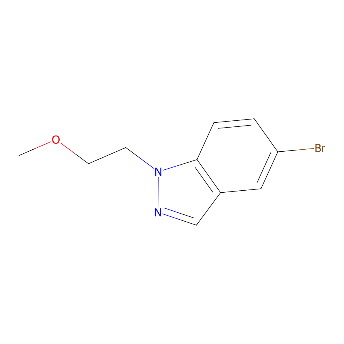 5-Bromo-1-(2-methoxyethyl)-1H-indazole molecular structure, CAS 1354220-34-0