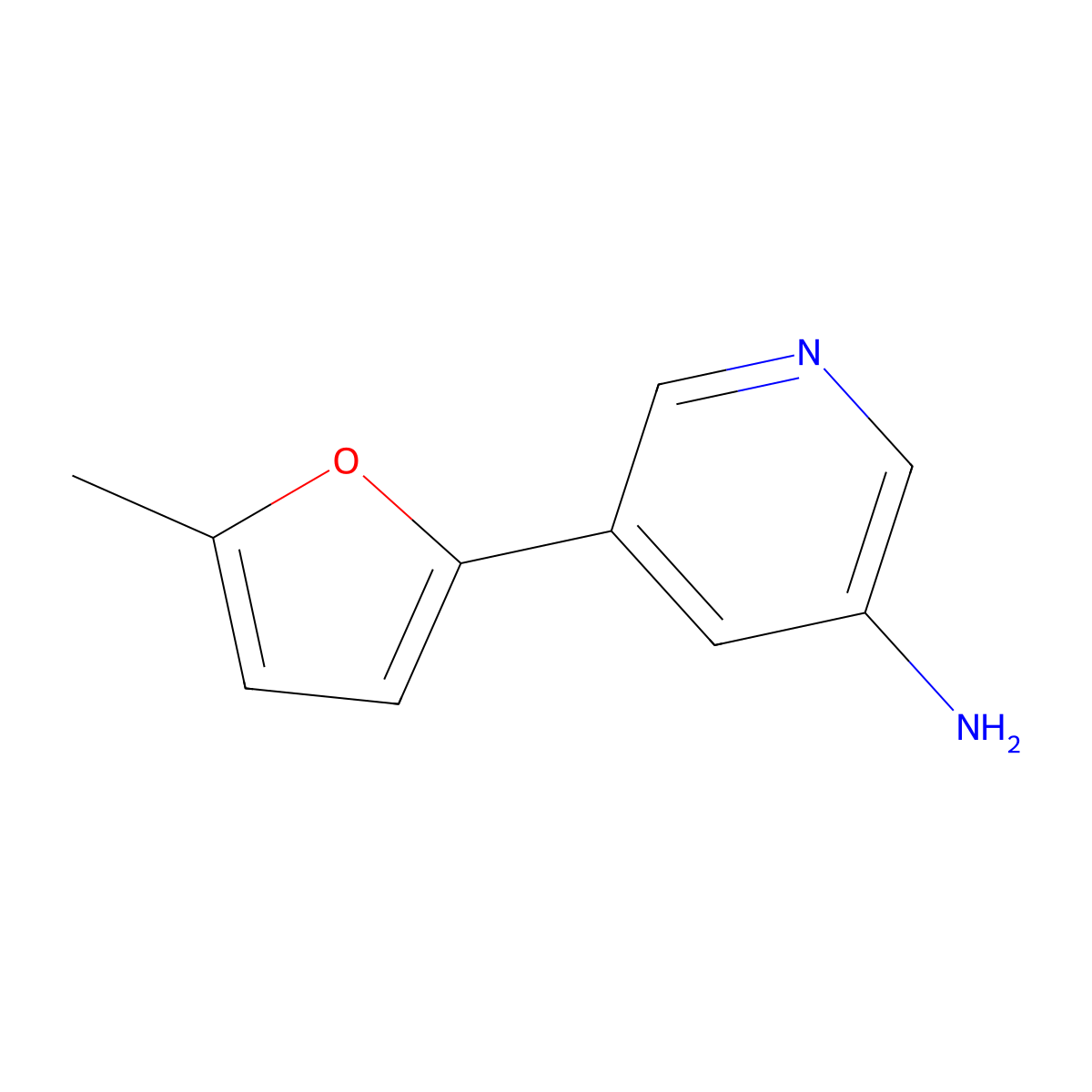 5-(5-Methylfuran-2-yl)pyridin-3-amine molecular structure, CAS 1354220-80-6