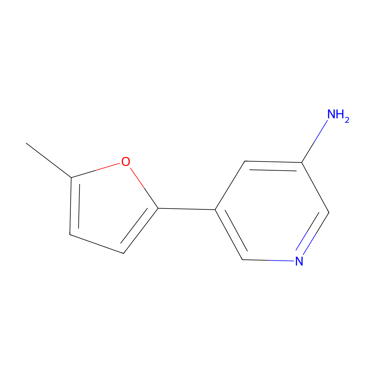 5-(5-Methylfuran-2-yl)pyridin-3-amine molecular structure, CAS 1354220-80-6