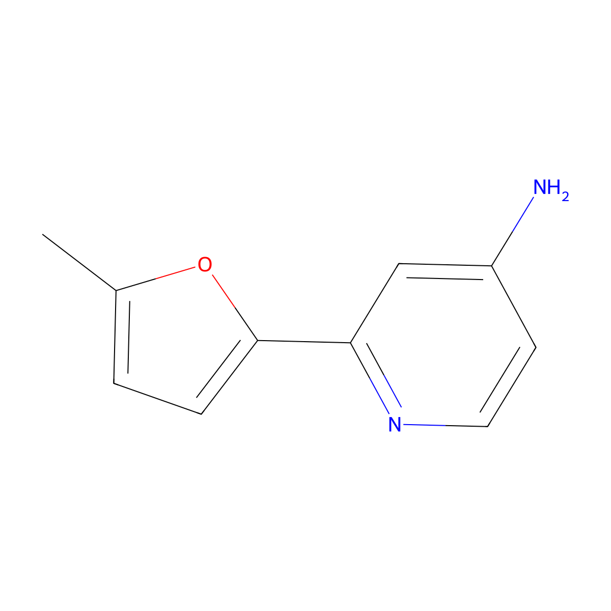 2-(5-Methyl-2-furanyl)-4-pyridinamine molecular structure, CAS 1354220-87-3