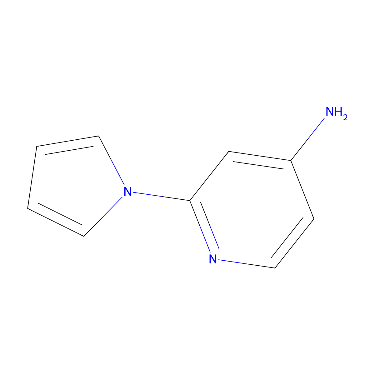 2-(1H-pyrrol-1-yl)pyridin-4-amine molecular structure, CAS 1354221-50-3