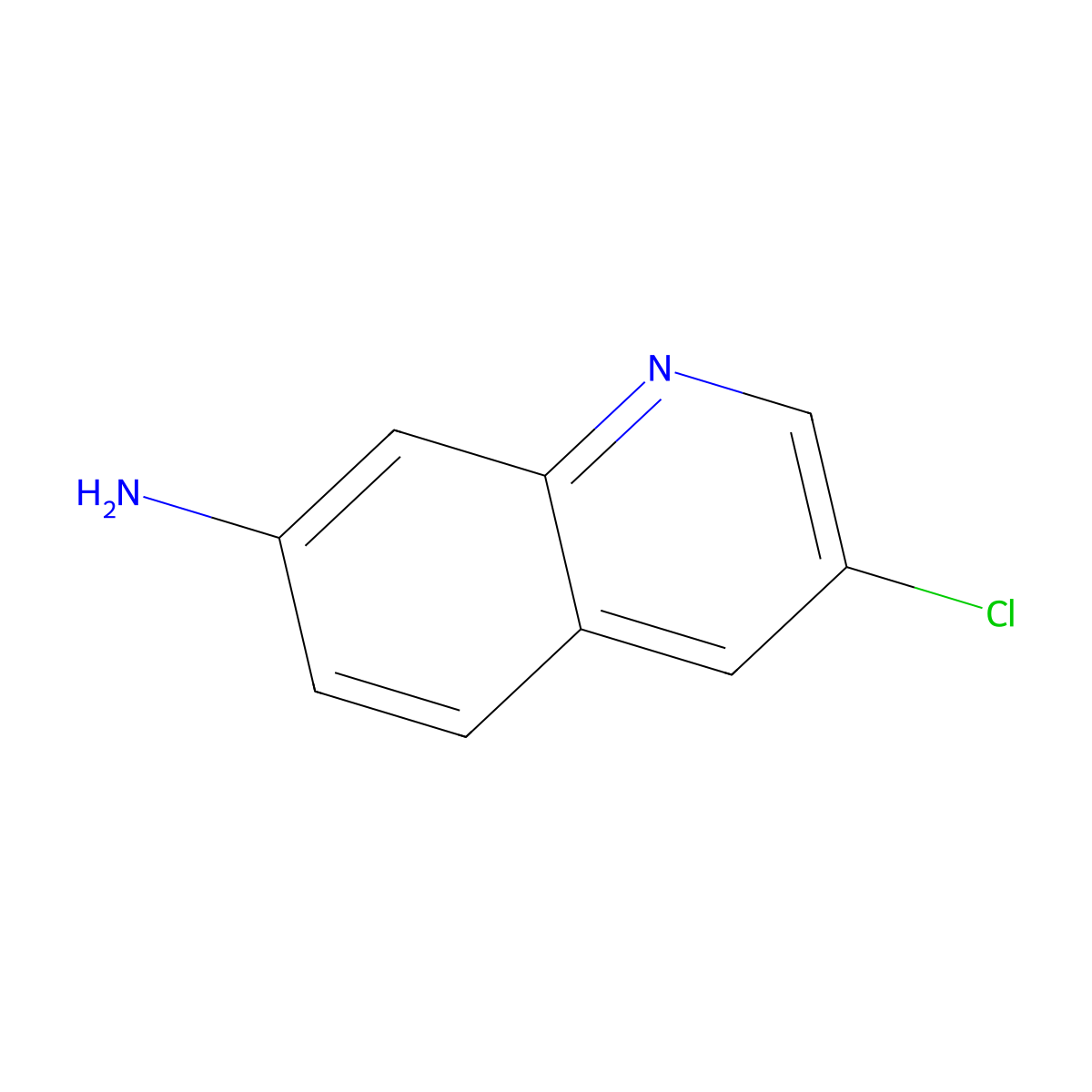 3-Chloroquinolin-7-amine molecular structure, CAS 1354222-11-9