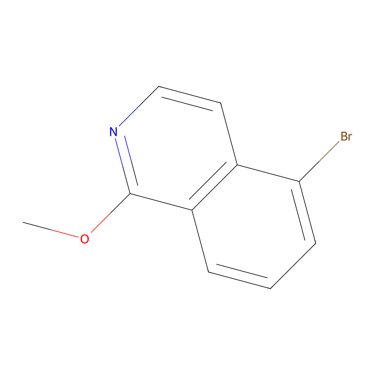 5-Bromo-1-methoxyisoquinoline molecular structure, CAS 1354222-28-8