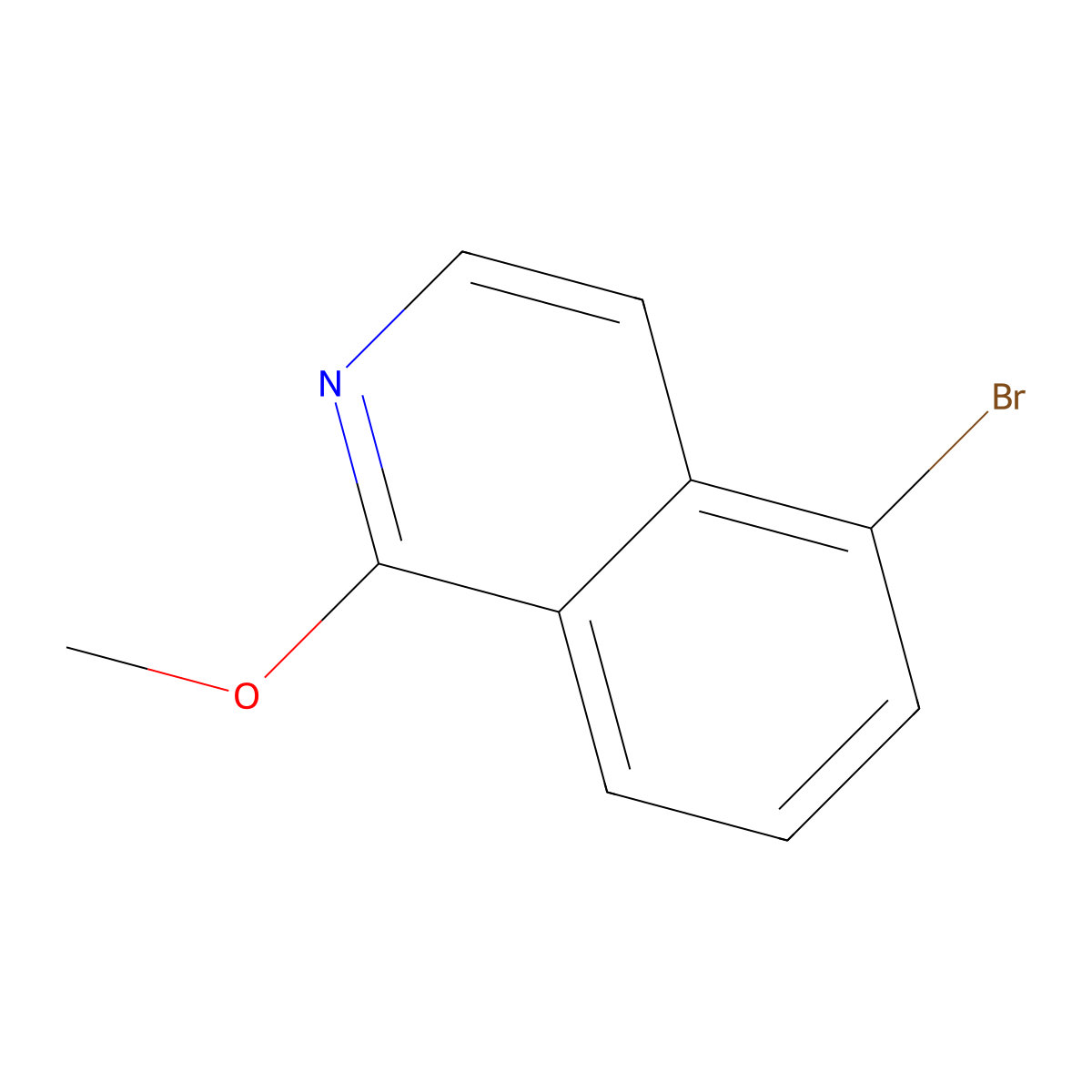 5-Bromo-1-methoxyisoquinoline molecular structure, CAS 1354222-28-8