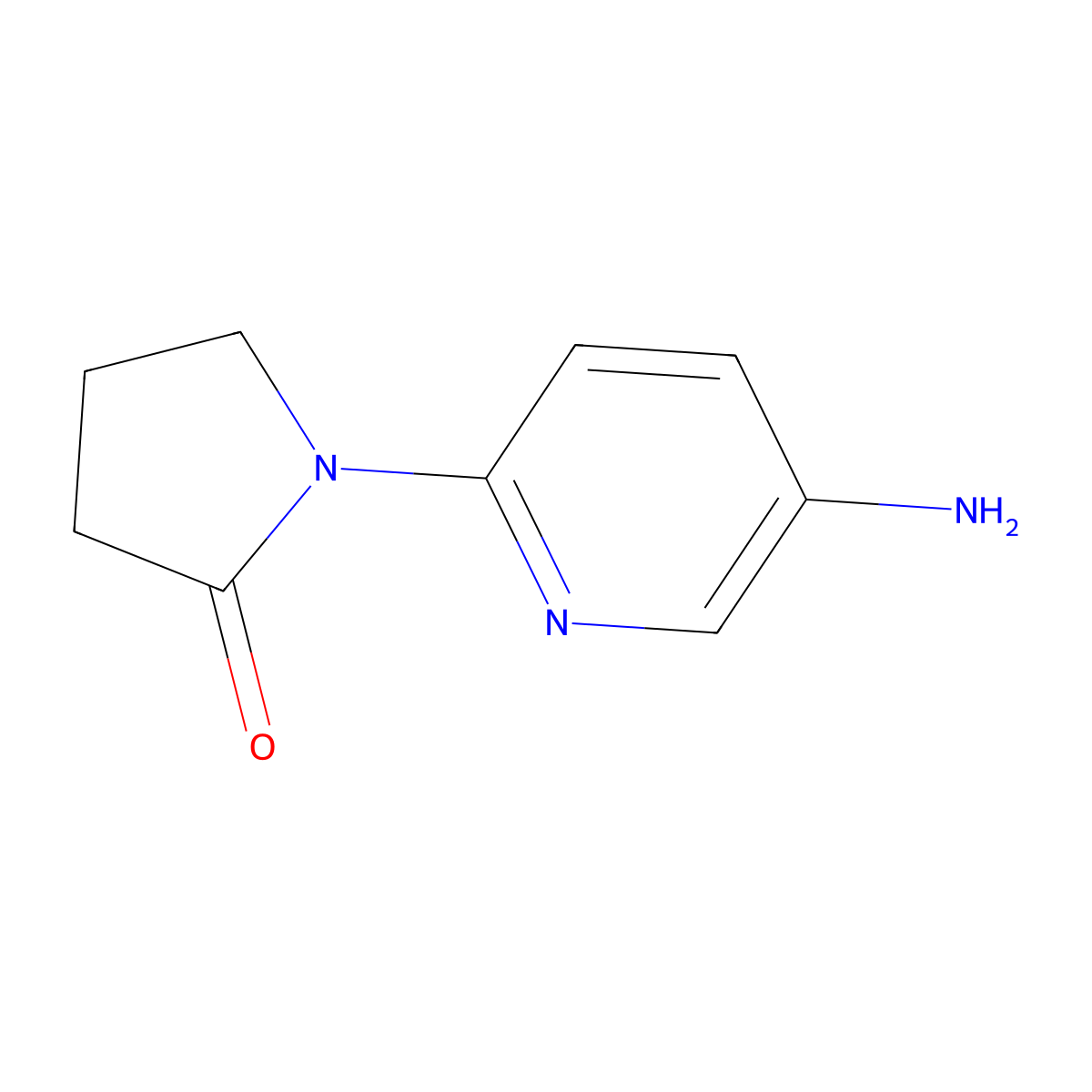 1-(5-Aminopyridin-2-yl)pyrrolidin-2-one molecular structure, CAS 1354223-61-2
