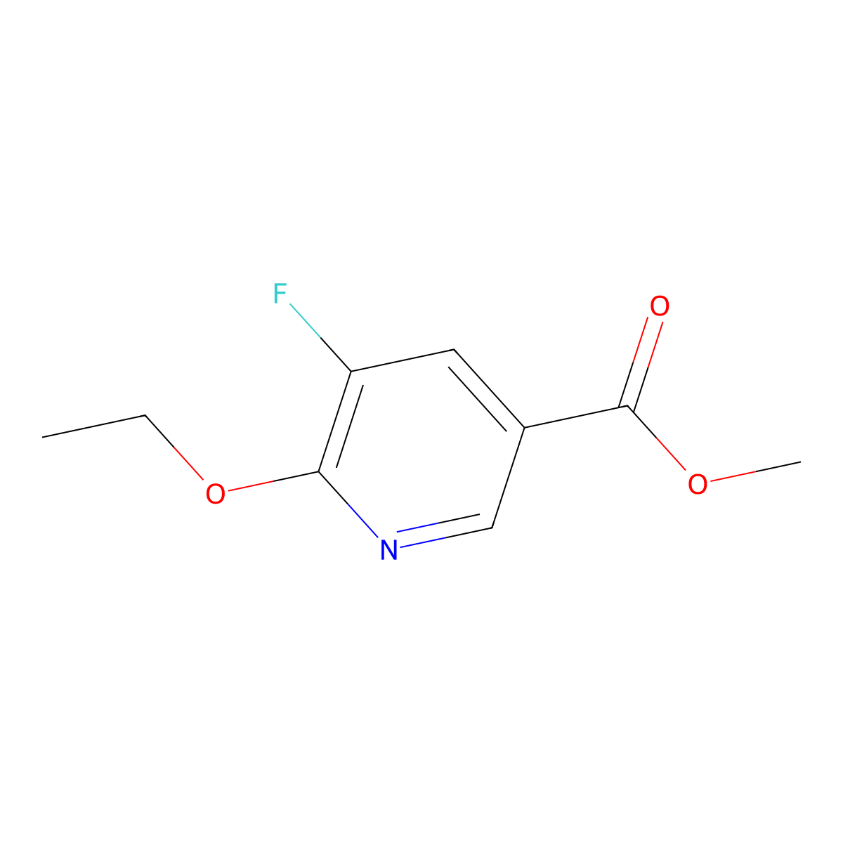 Methyl 6-ethoxy-5-fluoronicotinate molecular structure, CAS 1354225-50-5
