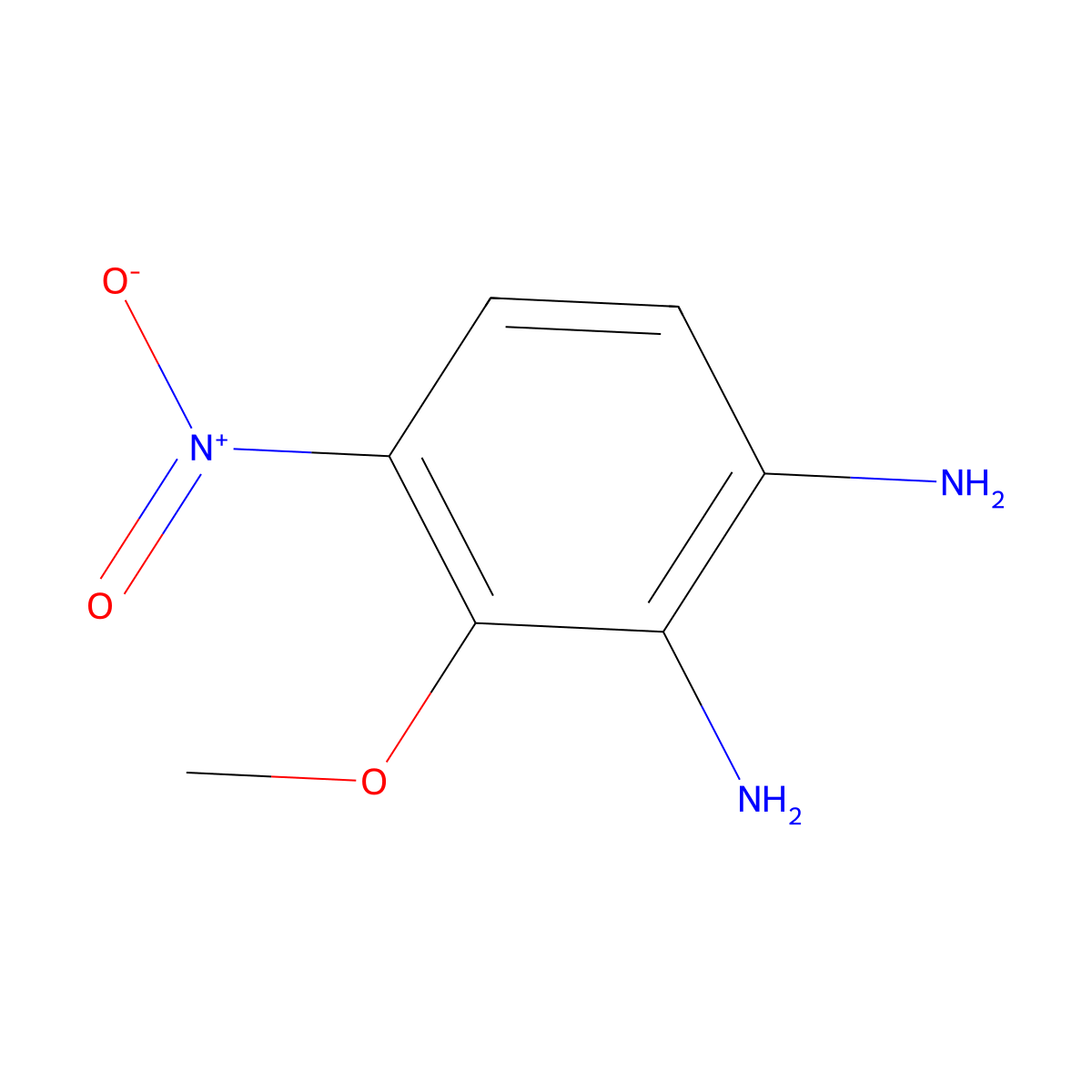 3-Methoxy-4-nitro-1,2-benzenediamine molecular structure, CAS 1354236-14-8
