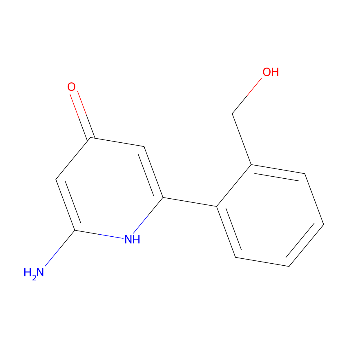2-Amino-6-[2-(hydroxymethyl)phenyl]-4-pyridinol molecular structure, CAS 1354236-30-8