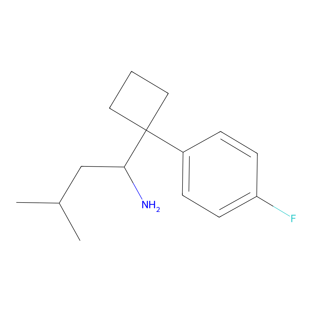 1-[1-(4-Fluorophenyl)cyclobutyl]-3-methyl-1-butylamine molecular structure, CAS 1354281-88-1