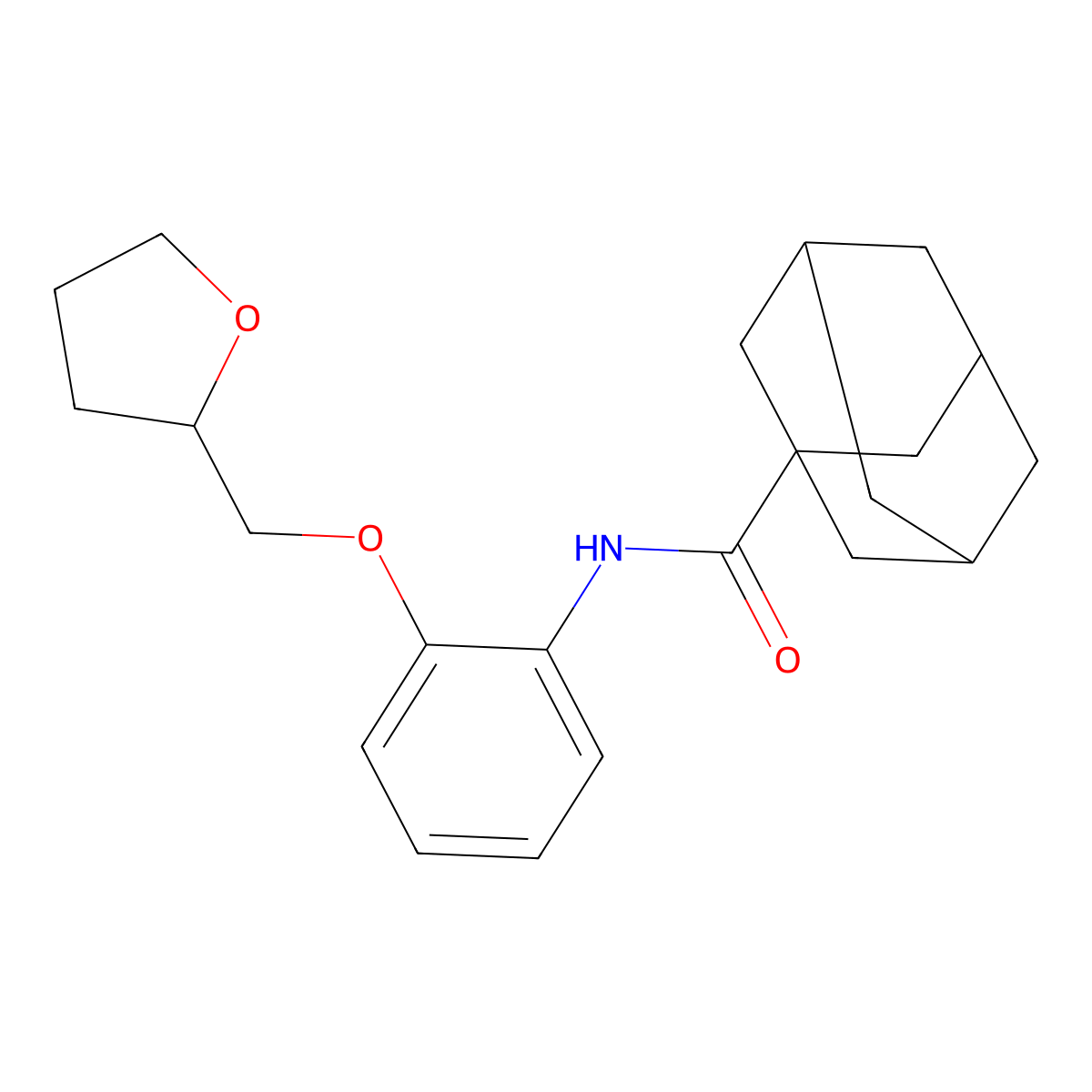 N-[2-(oxolan-2-ylmethoxy)phenyl]adamantane-1-carboxamide molecular structure, CAS 1354290-46-2