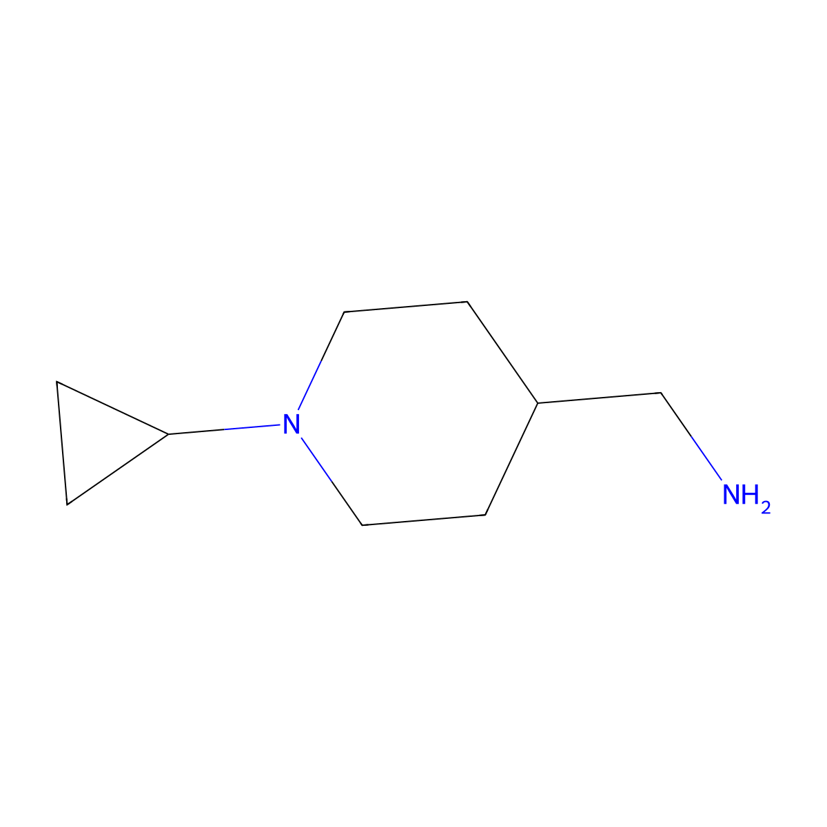 (1-Cyclopropylpiperidin-4-yl)methanamine molecular structure, CAS 1354315-59-5
