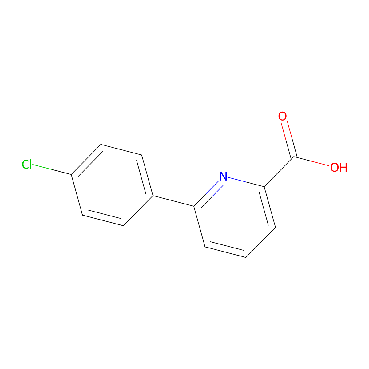 6-(4-Chlorophenyl)picolinic acid molecular structure, CAS 135432-77-8