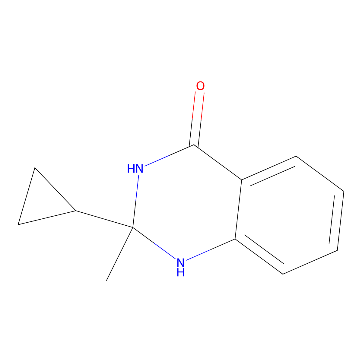 2-cyclopropyl-2-methyl-2,3-dihydroquinazolin-4(1H)-one molecular structure, CAS 1354341-31-3