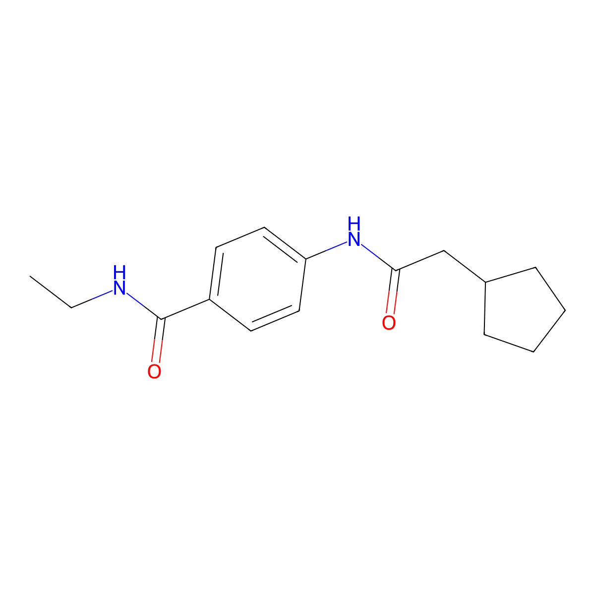 4-[(cyclopentylacetyl)amino]-N-ethylbenzamide molecular structure, CAS 1354343-92-2