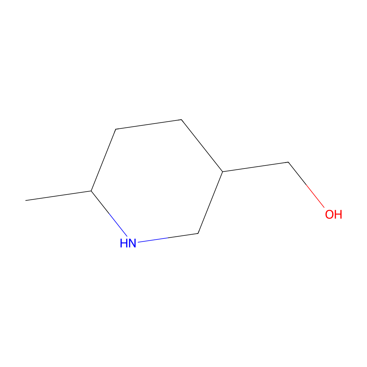 ((3R,6S)-6-Methylpiperidin-3-yl)methanol molecular structure, CAS 1354349-66-8