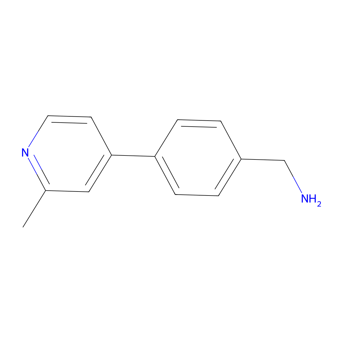 (4-(2-Methylpyridin-4-yl)phenyl)methanamine molecular structure, CAS 1354355-33-1
