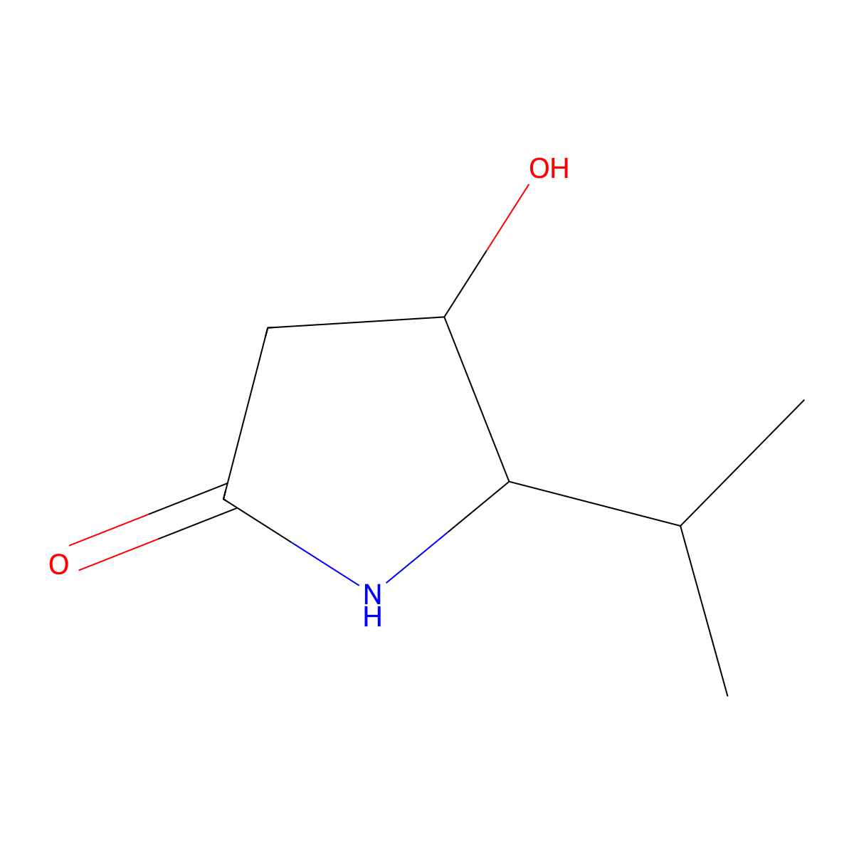 rel-(4R,5S)-4-Hydroxy-5-isopropylpyrrolidin-2-one molecular structure, CAS 1354357-67-7