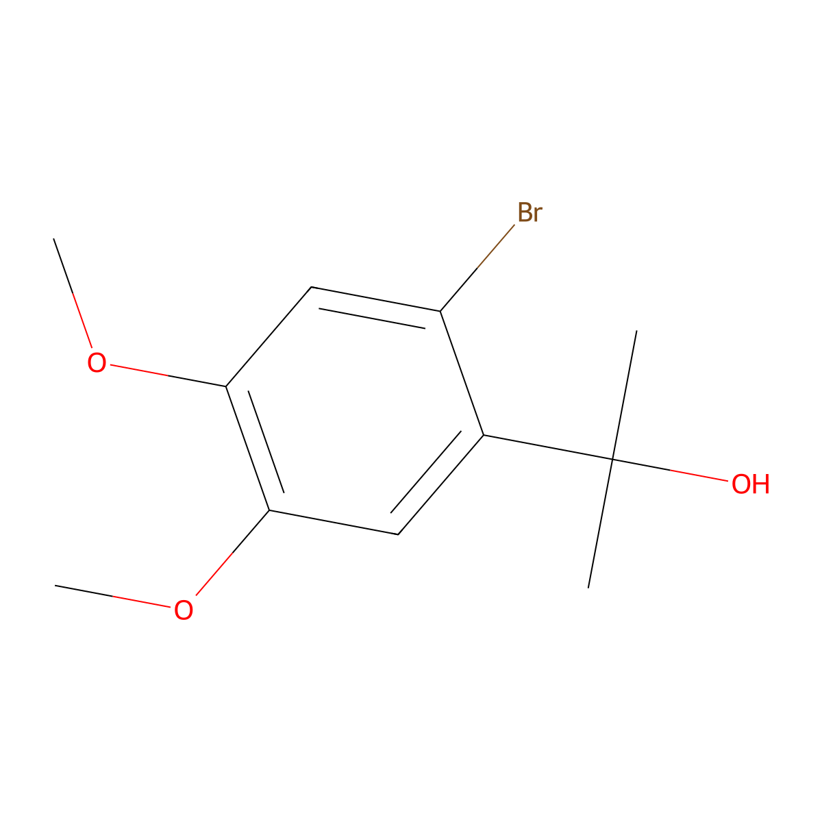 2-(2-Bromo-4,5-dimethoxyphenyl)propan-2-ol molecular structure, CAS 1354364-27-4