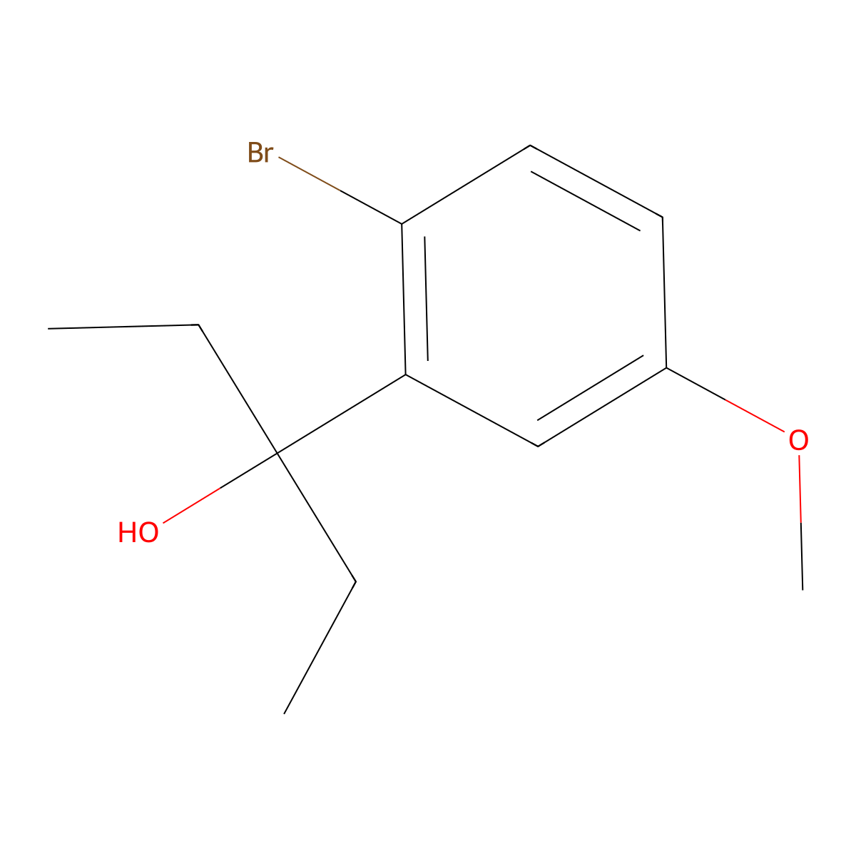 3-(2-Bromo-5-methoxyphenyl)pentan-3-ol molecular structure, CAS 1354364-40-1