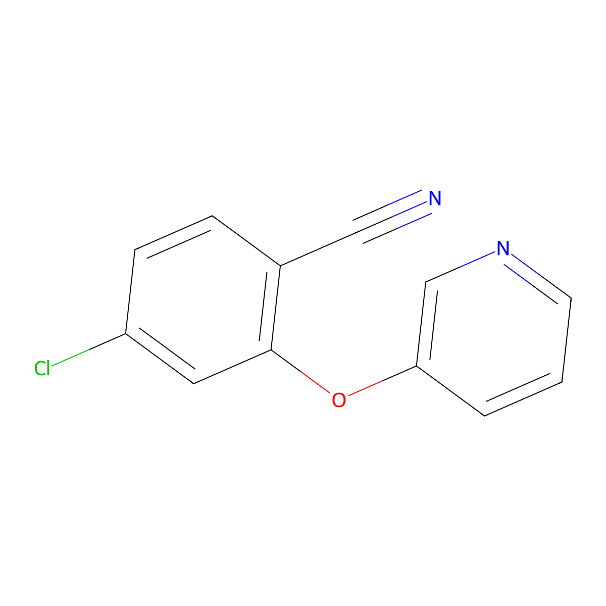 4-Chloro-2-(pyridin-3-yloxy)benzonitrile molecular structure, CAS 1354382-18-5