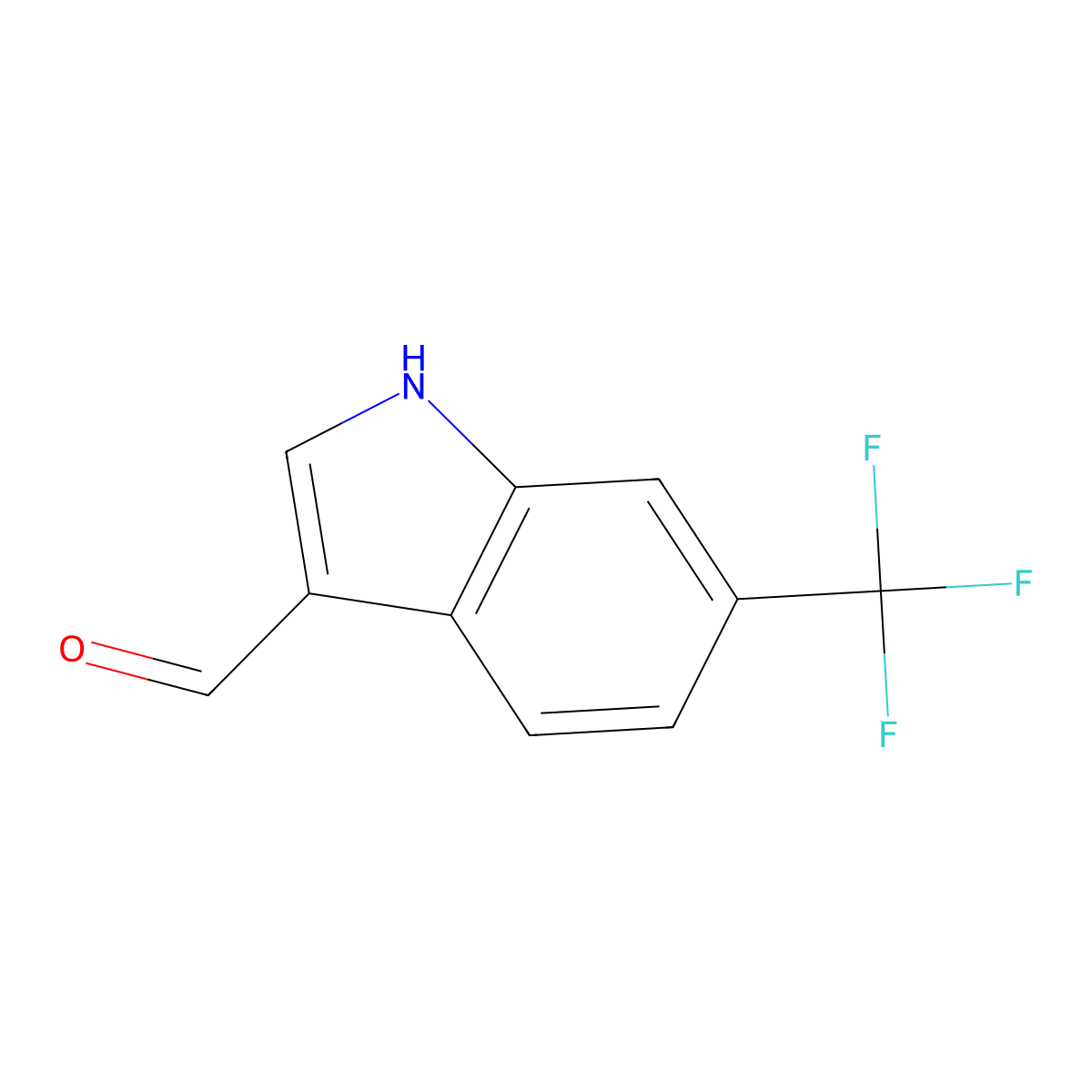 6-(Trifluoromethyl)-1H-indole-3-carboxaldehyde molecular structure, CAS 13544-09-7
