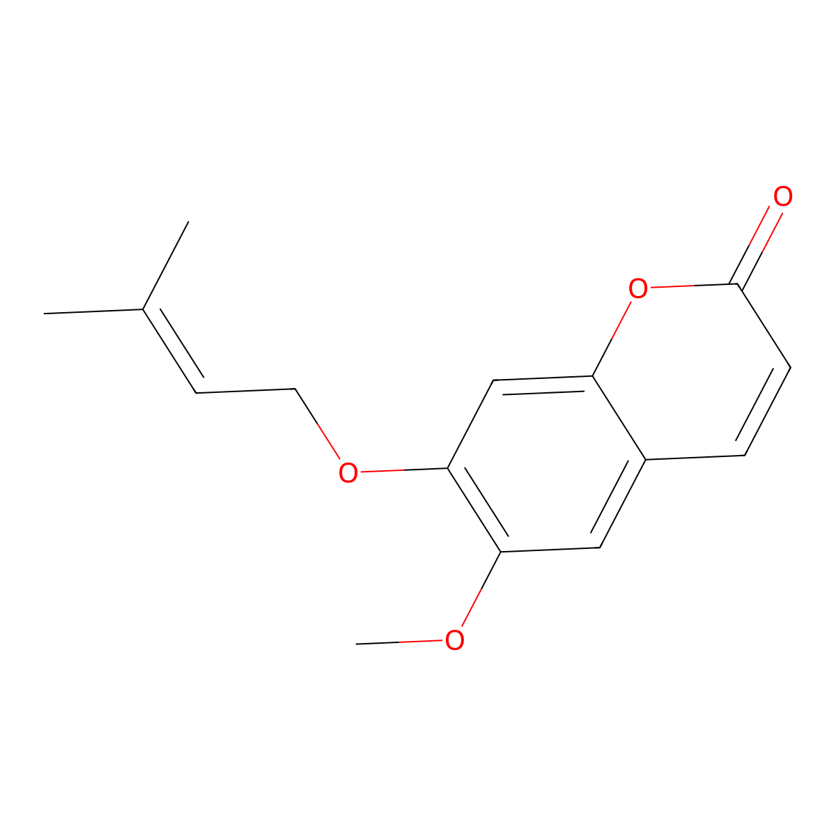 6-Methoxy-7-(3-methylbut-2-enoxy)chromen-2-one molecular structure, CAS 13544-37-1