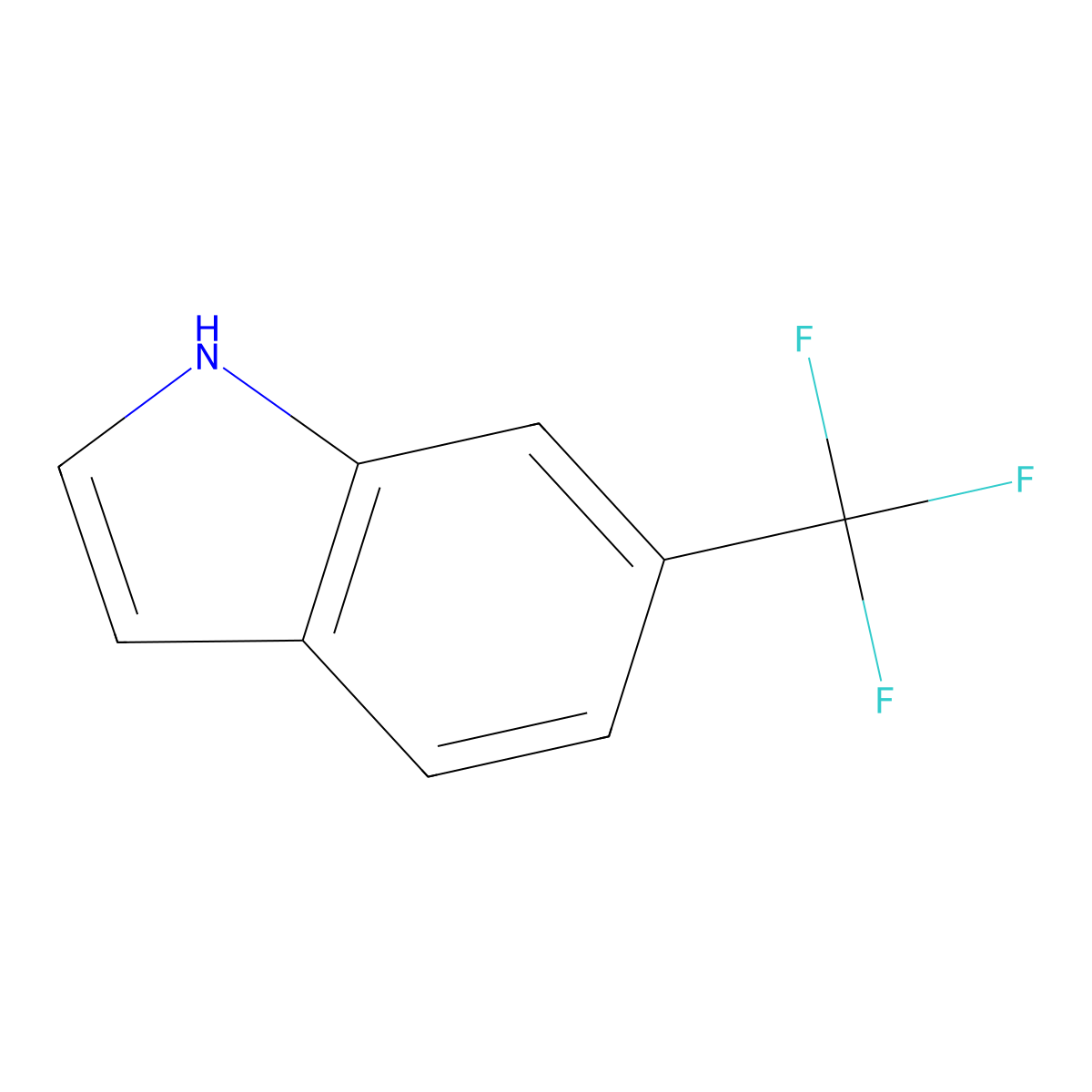 6-(Trifluoromethyl)indole molecular structure, CAS 13544-43-9